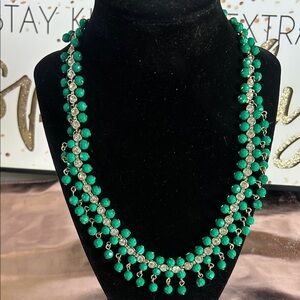 Green Beaded Necklace #33000